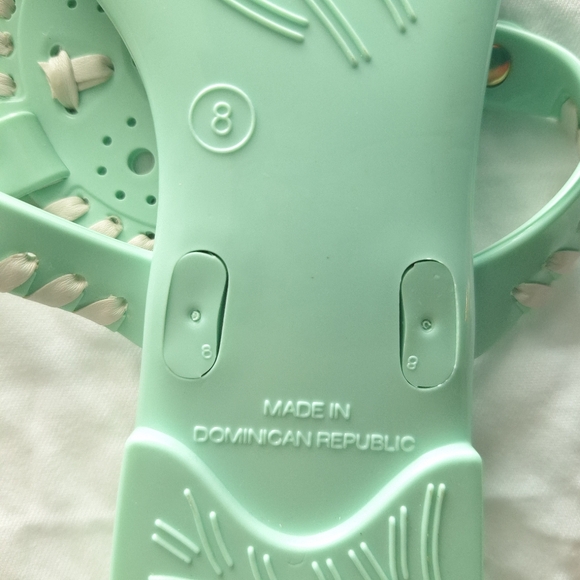 JACK ROGERS Women's Seafoam Green Georgica Jelly Boho Thong Sandals Size 8 - Picture 12 of 12